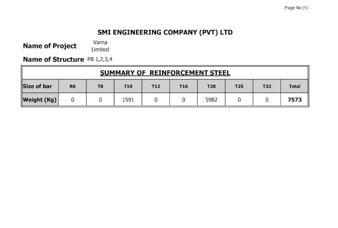 prepare a professional bar bending schedule bbs in excel
